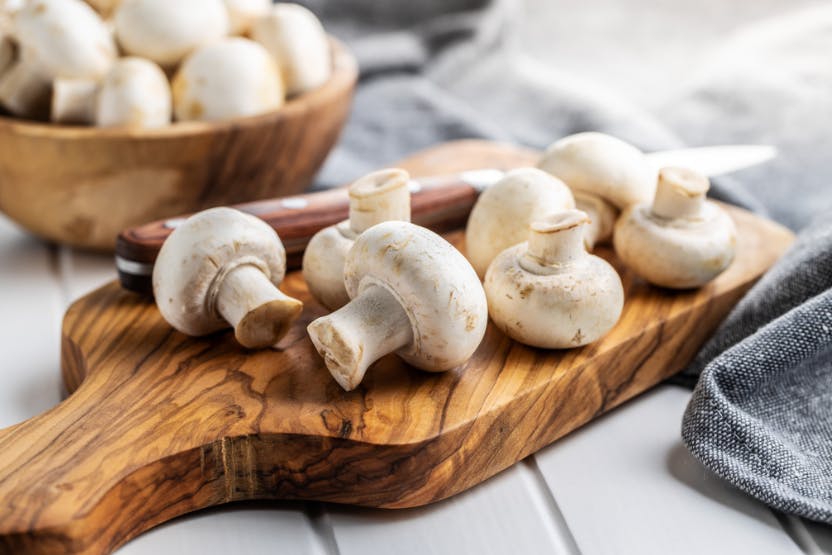 White fuzz on mushrooms - safe to eat?