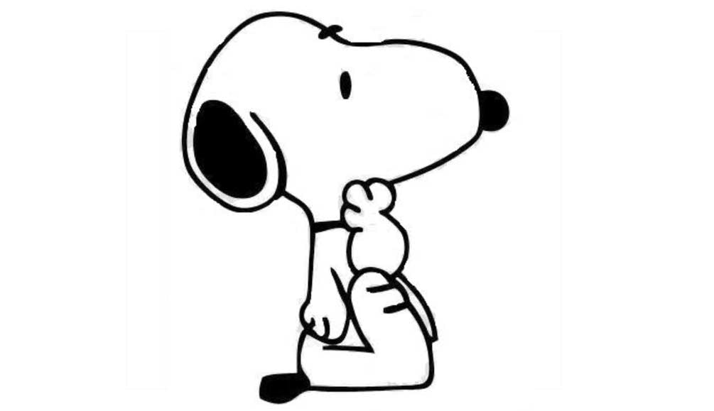 Black and white on sale cartoon dog